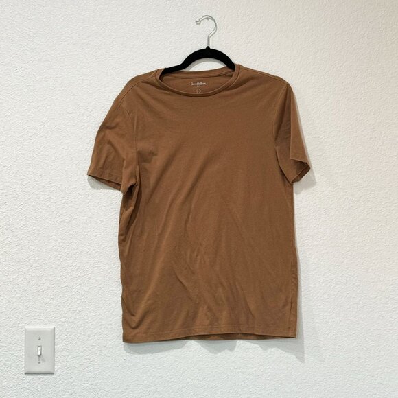 Goodfellow & Co Men's Every Wear Short Sleeve T-Shirt Tan Brown Medium - Picture 4 of 7